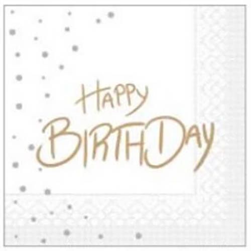 Sovie Frokostserviet 3-lags 20stk - Happy Birthday