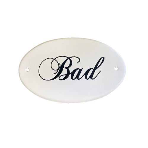 Metalskilt - Bad