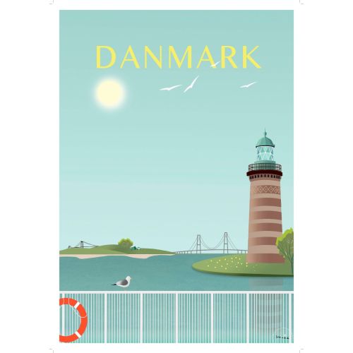 Lydia Wienberg Byplakat 50x70cm - Danmark