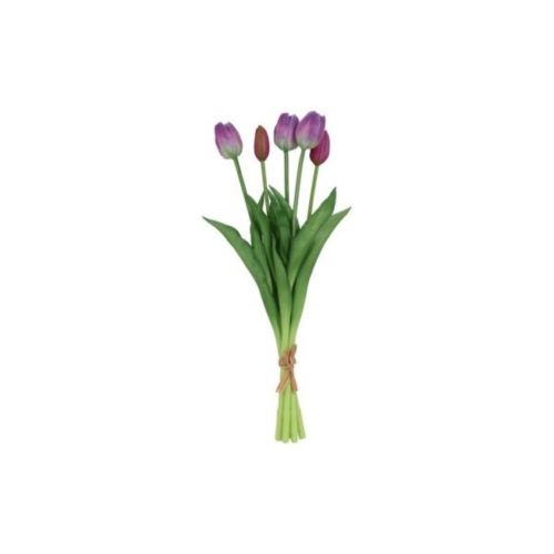Evigheds Tulipan Bundt H41cm - Lilla og Hvid