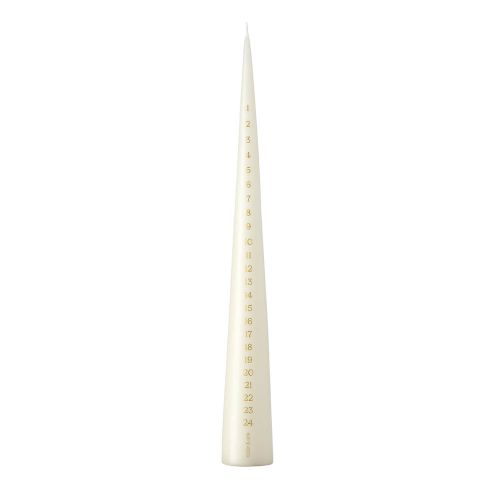Ester & Erik Kalenderlys Kegleform 37cm - Ivory