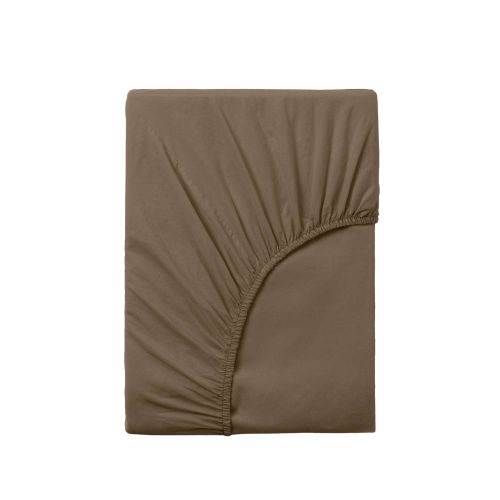 DAWN Percale Faconlagen 90x200x35cm - Mocha Brown