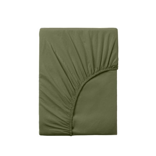 DAWN Percale Faconlagen 160x200x35cm - Olive