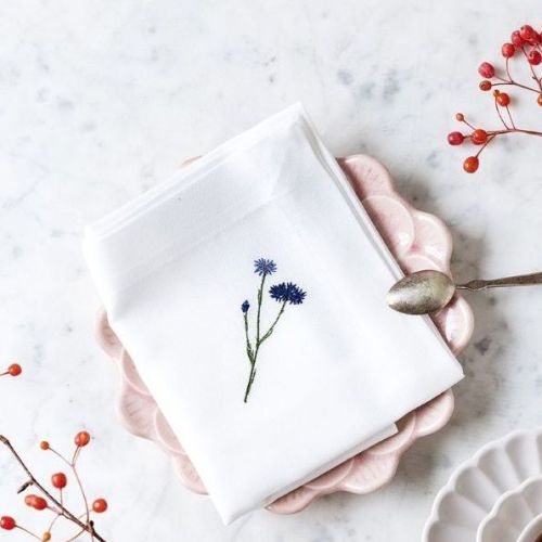 Langkilde & Søn Stofserviet Flora m. Kornblomst