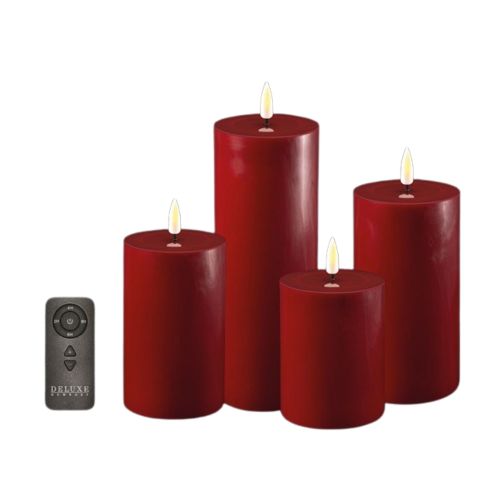 Deluxe LED Giftbox 4 lys - Bordeaux