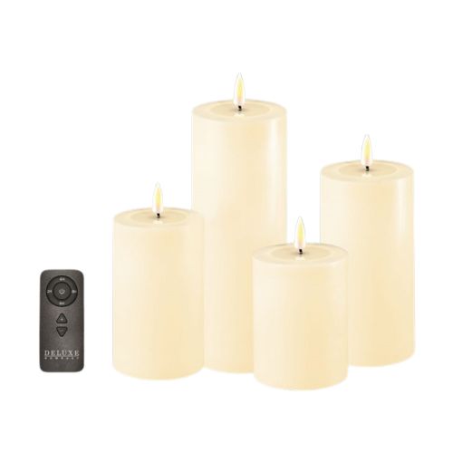 Deluxe LED Giftbox 4 lys - Cream