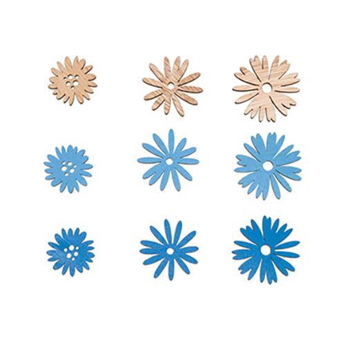 Træblomster Blå/Natur - 18 stk