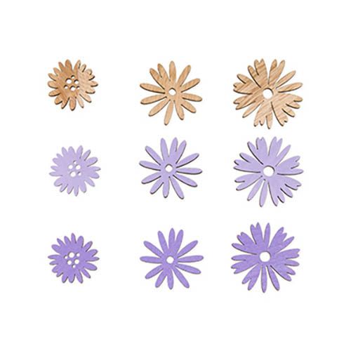 Træblomster Lilla/Natur - 18 stk