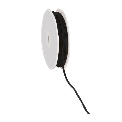 Læderbånd Sort 3 mm x 25 meter