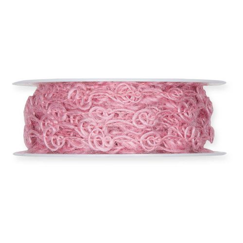 Jutebånd Rose Braid 10m - Pink