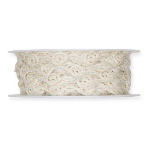Jutebånd Rose Braid 10m - Creme