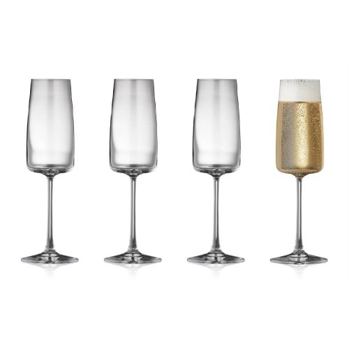 Lyngby Glas Krystal Zero Champagneglas 30 cl 4 stk