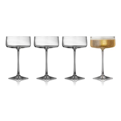 Lyngby Glas Krystal Zero Champagneskål 26 cl 4 stk