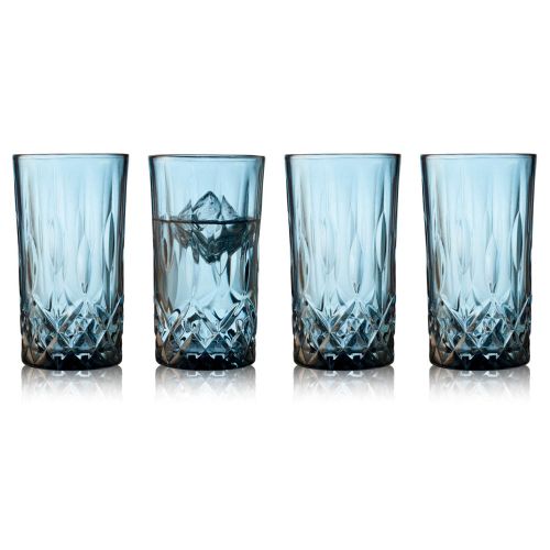 Lyngby Glas Sorrento Highball 38 cl 4 stk Blå