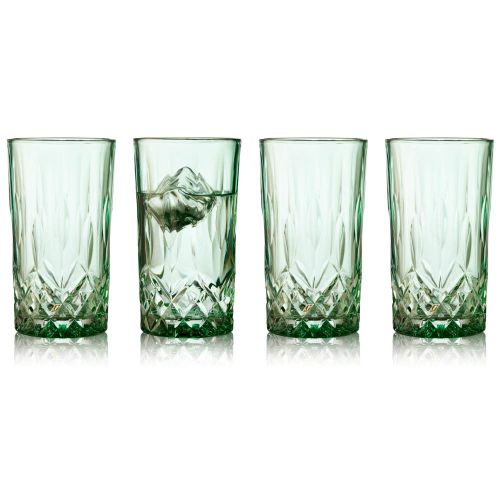Lyngby Glas Sorrento Highball 38 cl 4 stk Grøn
