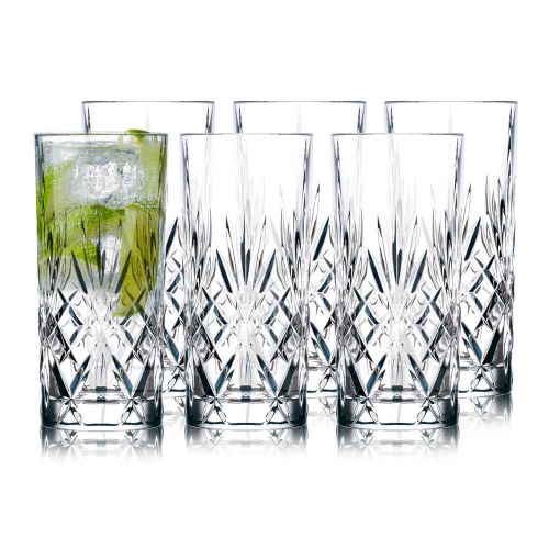Lyngby Krystal Melodia Vandglas Highball  36 cl 6 stk