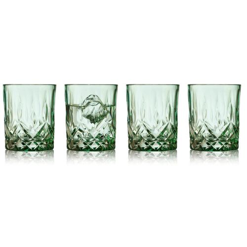 Lyngby Glas Sorrento Whiskyglas 32 cl 4 stk Grøn