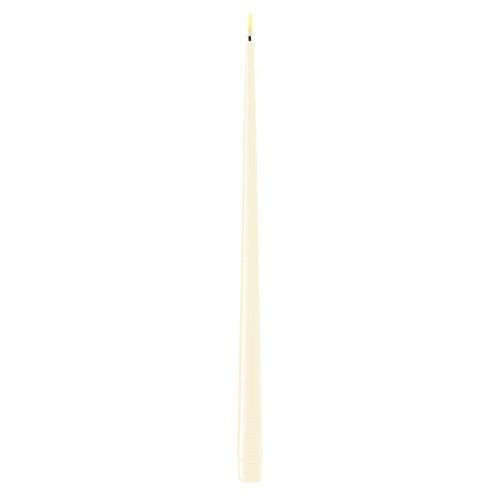 Deluxe LED Stagelys 38cm 2stk - Cream