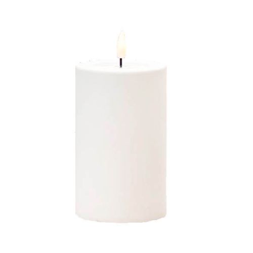 Deluxe LED Bloklys Udendørs 7.5x12.5cm - Hvid