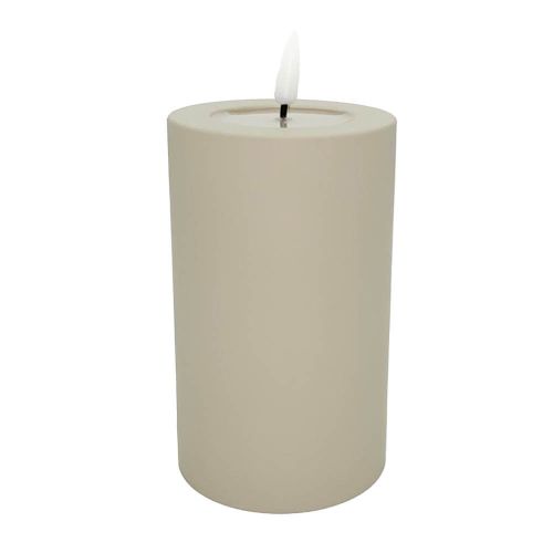 Deluxe LED Bloklys Udendørs 7,5x12,5cm - Sand