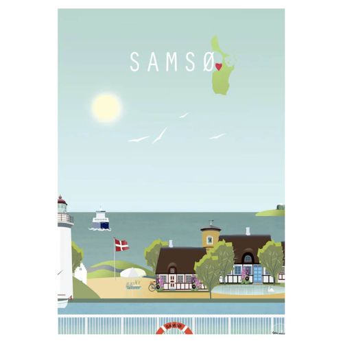 Lydia Wienberg Byplakat 50x70cm - Samsø