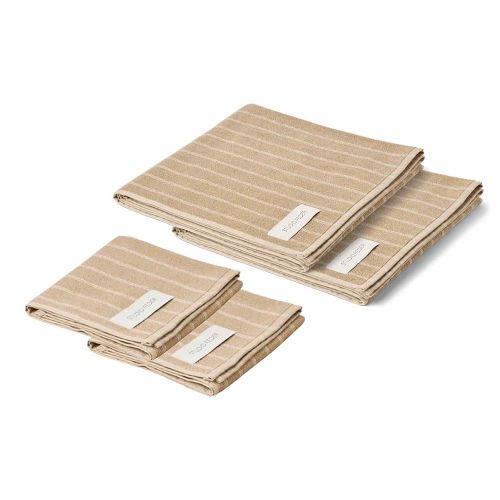 Studio Feder UNA Håndklæde 4-Pak - SAND BEIGE RAIN