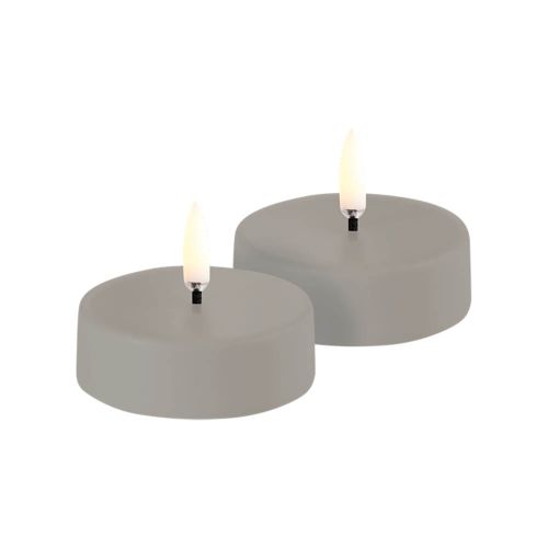 Uyuni LED Genopladelig Fyrfadslys Maxi 6x2,3cm 2 stk - Sand