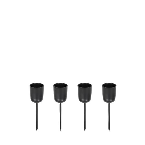 Uyuni Spike Lysholder til LED Stagelys 2,5x9cm 4stk - Mat Sort