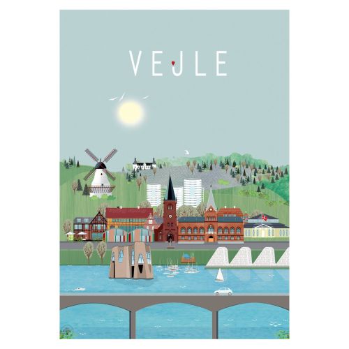 Lydia Wienberg Byplakat 50x70cm - Vejle