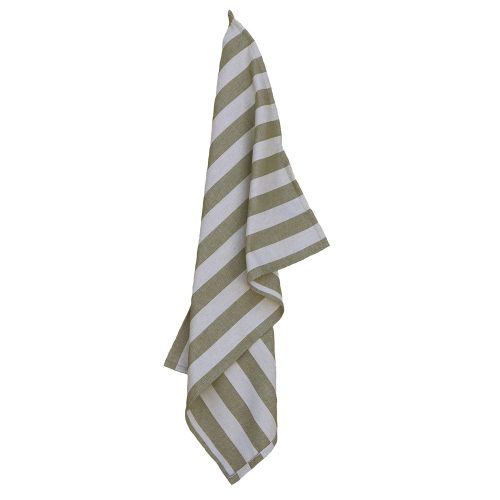 GreenByNoah Viskestykker Oliven striber - Økologisk Bomuld