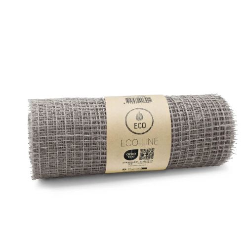 Sizonet jute bordløber 30cm x 5m - Grå/Taupe