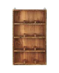 Væghylde m/4 opdelte hylder 12 rum UNIKA