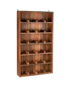 Væghylde m/6 opdelte hylder 24 rum UNIKA