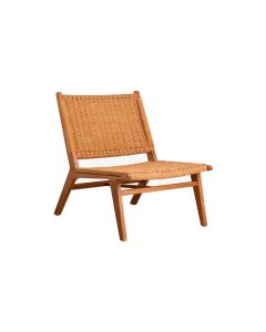 Nordal CLUB loungestol i teaktræ med flet