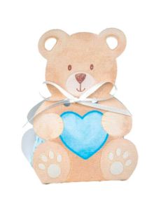 Æske Bamse Lyseblå 60x35x100mm - 10stk