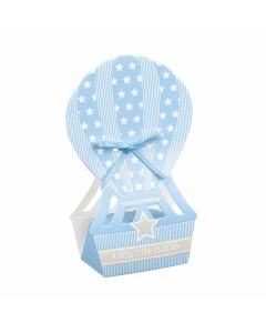 Æske Star Luftballon Blå 6x14,5cm 10stk